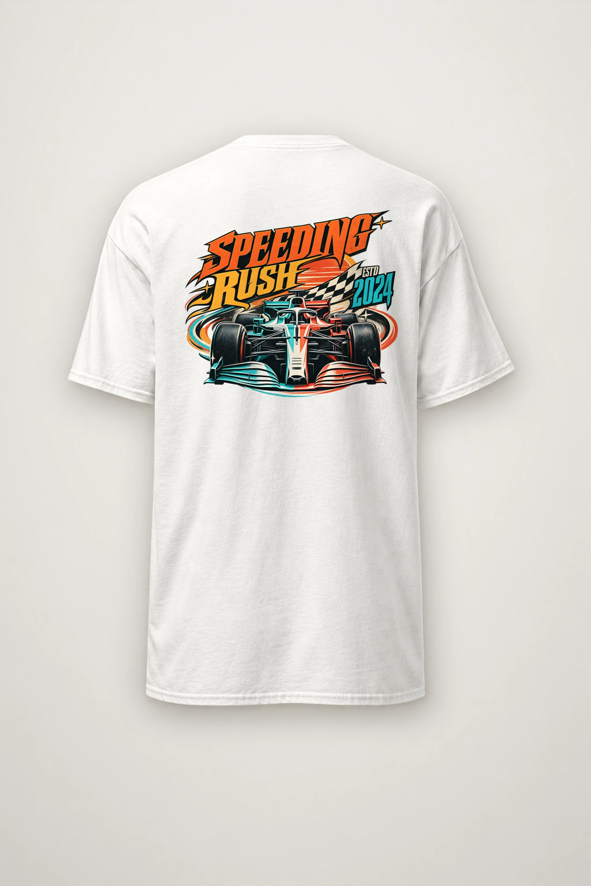 "Speeding Rush" Heavyweight Unisex Crewneck T-shirt