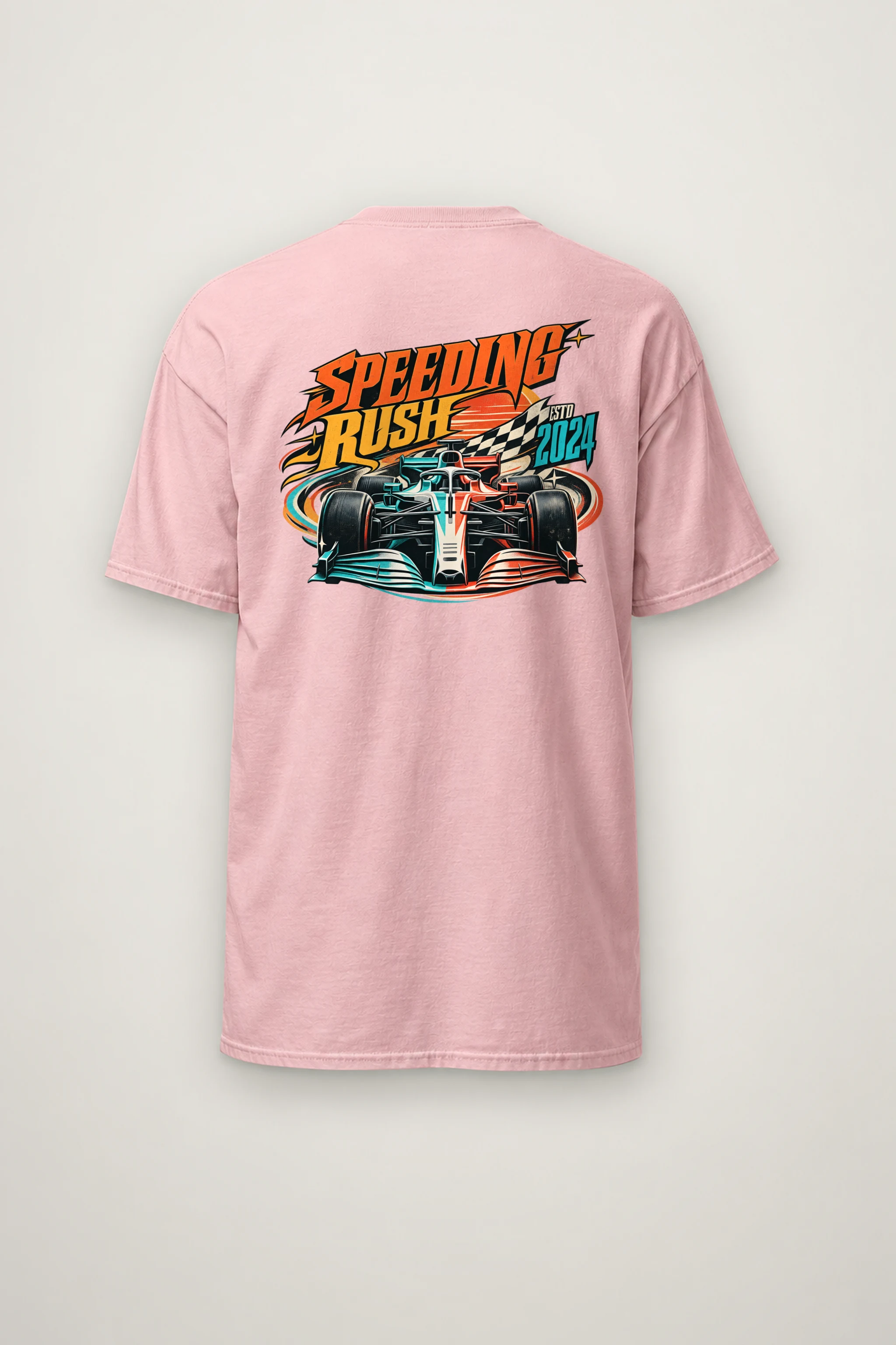 "Speeding Rush" Heavyweight Unisex Crewneck T-shirt