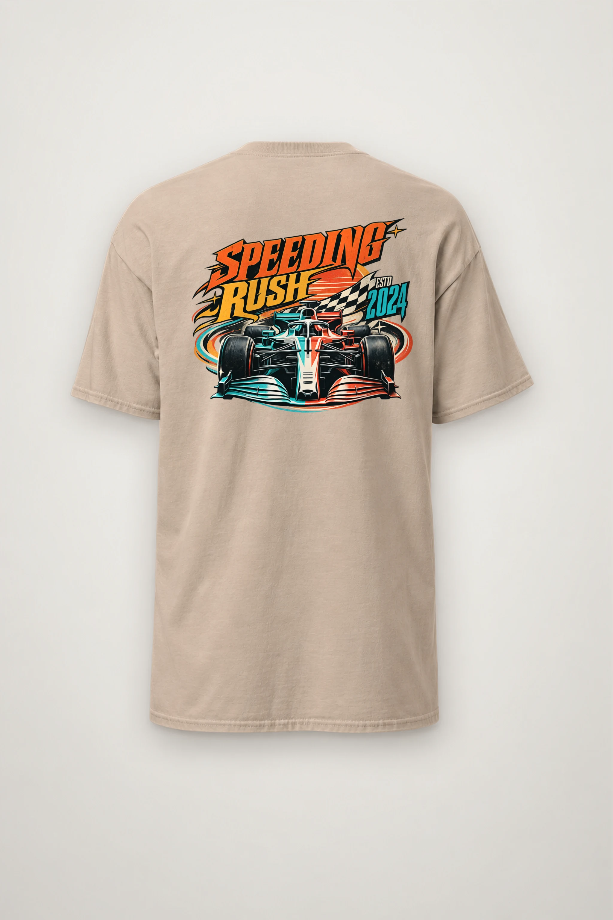 "Speeding Rush" Heavyweight Unisex Crewneck T-shirt