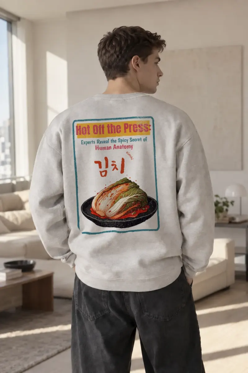"Spicy Kimchi Anatomy" Heavy Blend Unisex Crewneck Sweatshirt | Gildan 18000