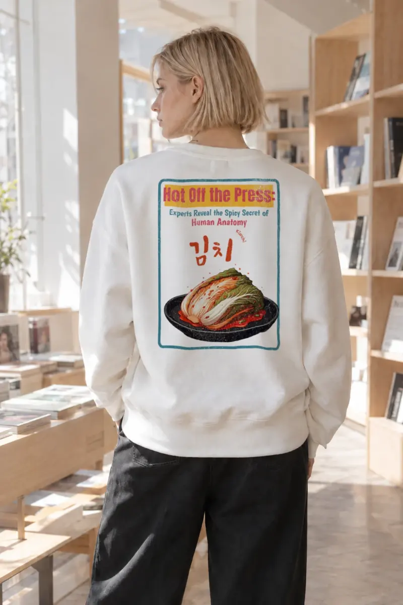 "Spicy Kimchi Anatomy" Heavy Blend Unisex Crewneck Sweatshirt | Gildan 18000