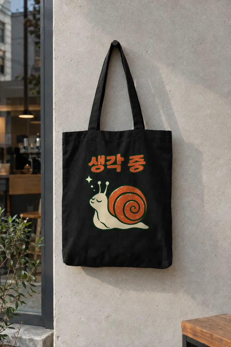 "Spiral Shell Snail" Classic Cotton Tote Bag