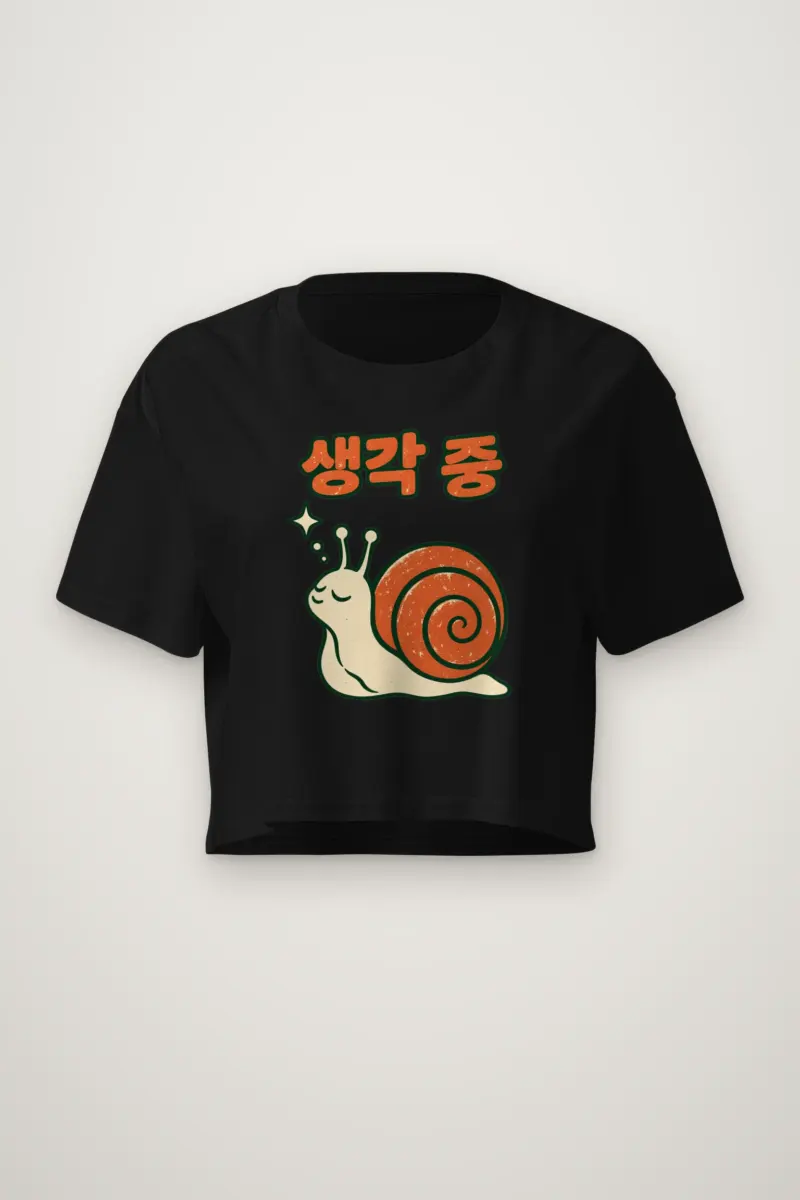 "Spiral Shell Snail" Women's Crop Tee