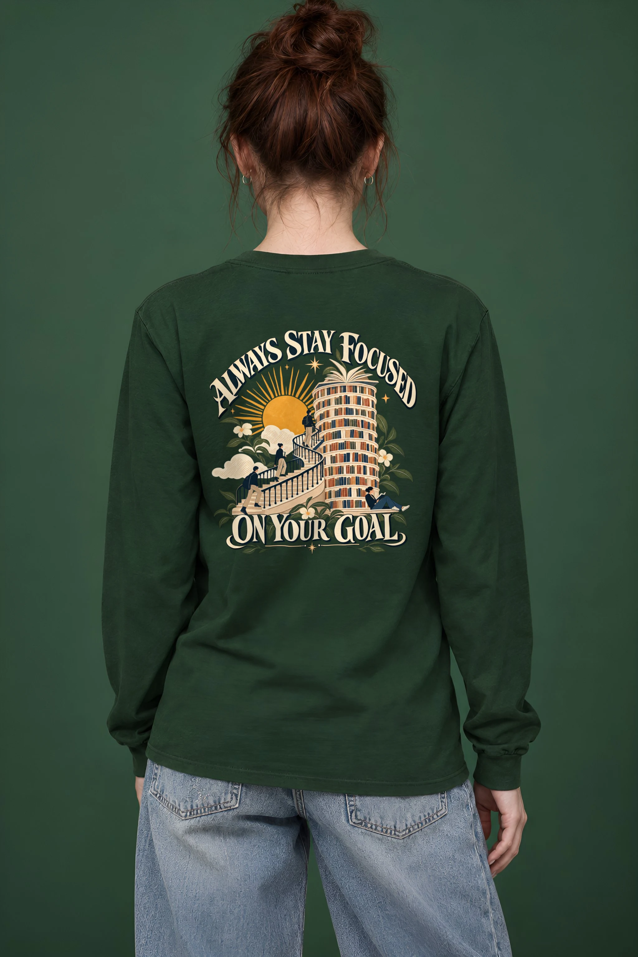 "Spiral Stair Ascent" Unisex Longsleeve T-shirt