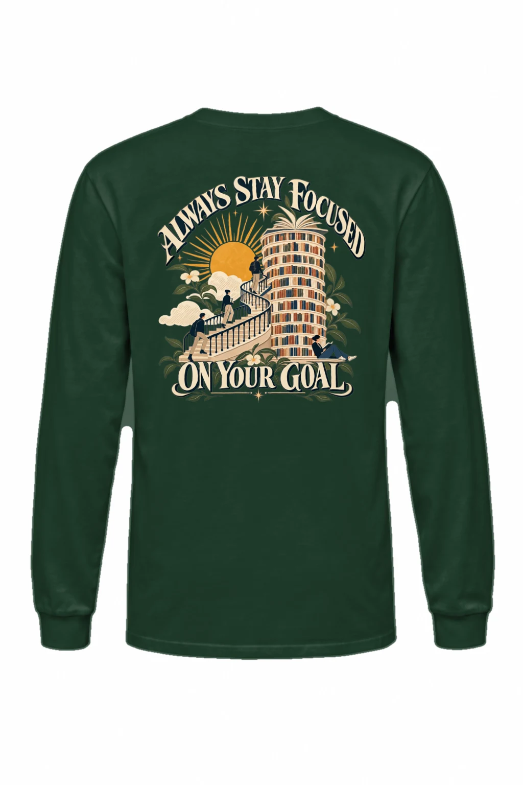 "Spiral Stair Ascent" Unisex Longsleeve T-shirt | Gildan 2400