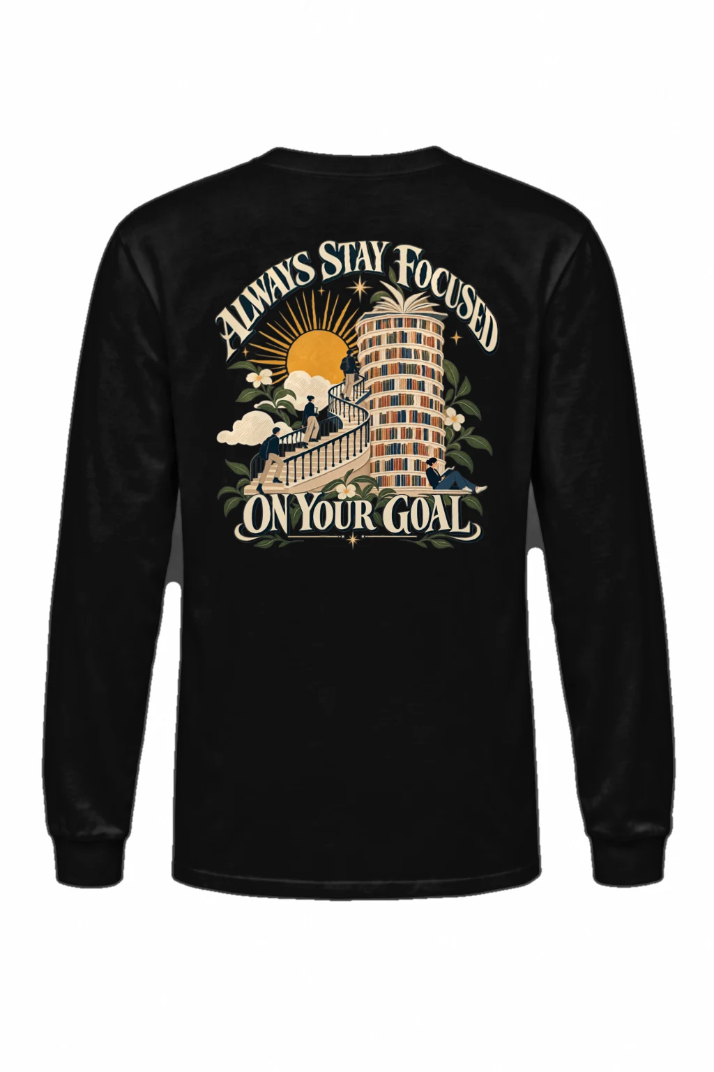 "Spiral Stair Ascent" Unisex Longsleeve T-shirt | Gildan 2400