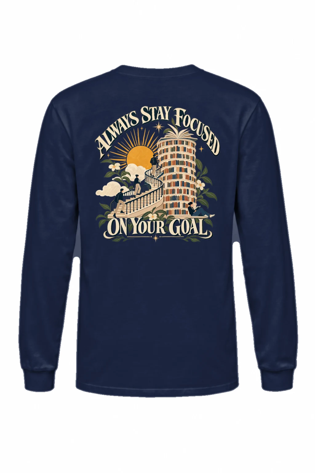 "Spiral Stair Ascent" Unisex Longsleeve T-shirt | Gildan 2400