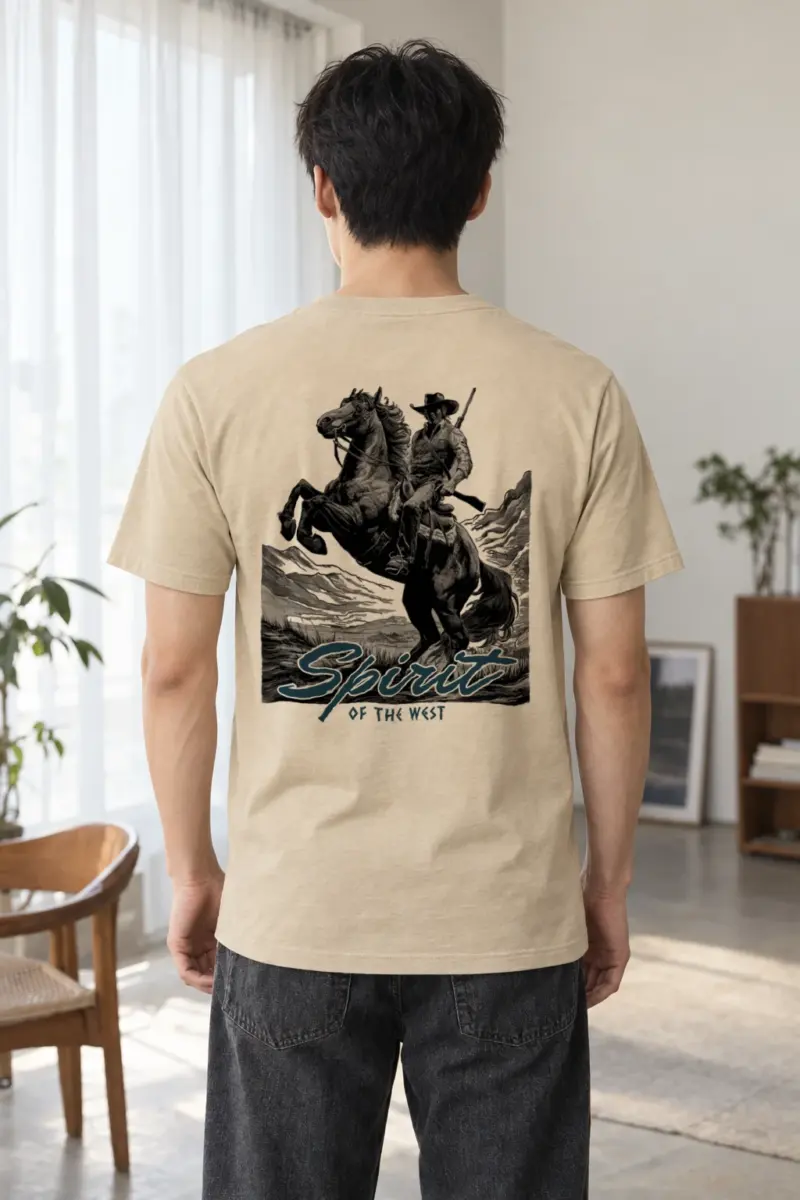 "Spirit of the West" Heavyweight Unisex Crewneck T-shirt | Gildan 5000