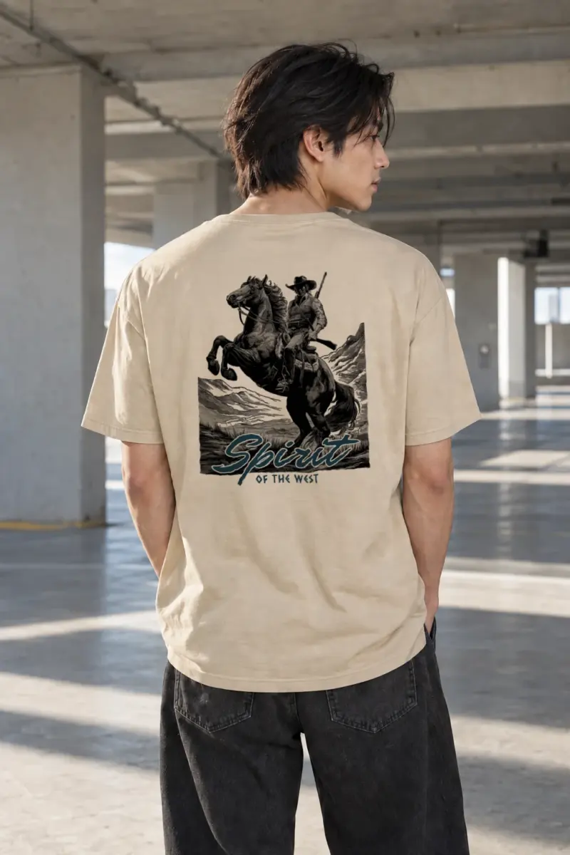 “Spirit of the West” Heavyweight Unisex Crewneck T-shirt | Gildan 5000