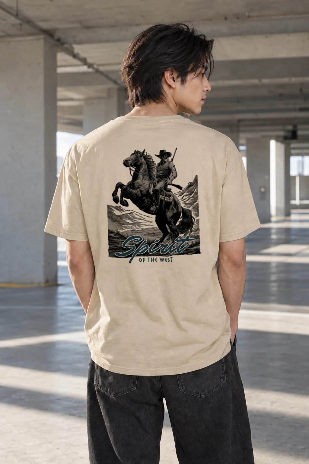 "Spirit of the West" Heavyweight Unisex Crewneck T-shirt | Gildan 5000