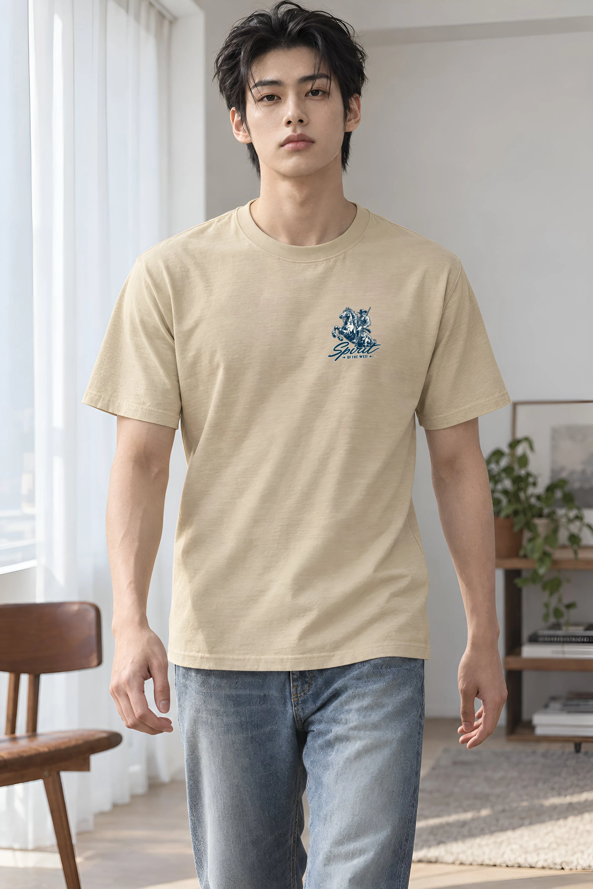 "Spirit of the West" Heavyweight Unisex Crewneck T-shirt