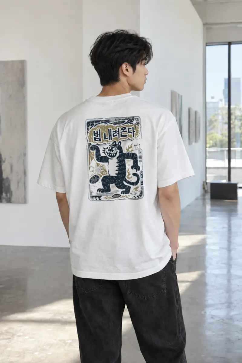 "Spirit Tiger Mascot" Heavyweight Unisex Crewneck T-shirt | Gildan 5000