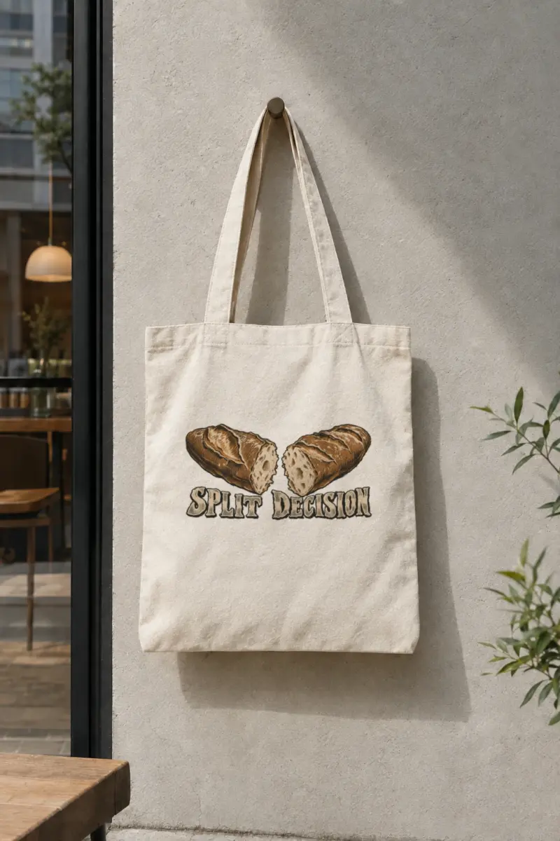 "Split Decision" Classic Cotton Tote Bag