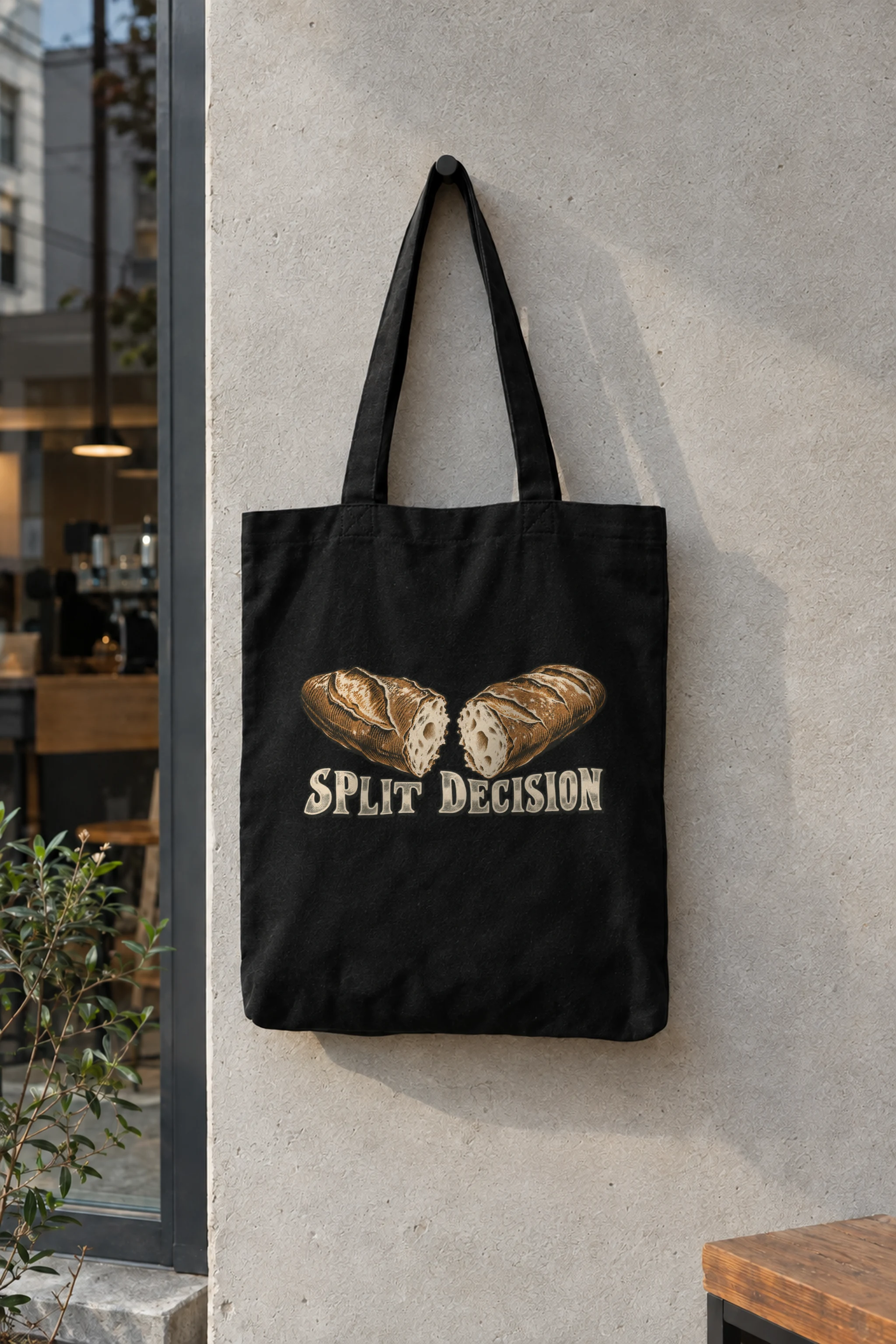 "Split Decision" Classic Cotton Tote Bag