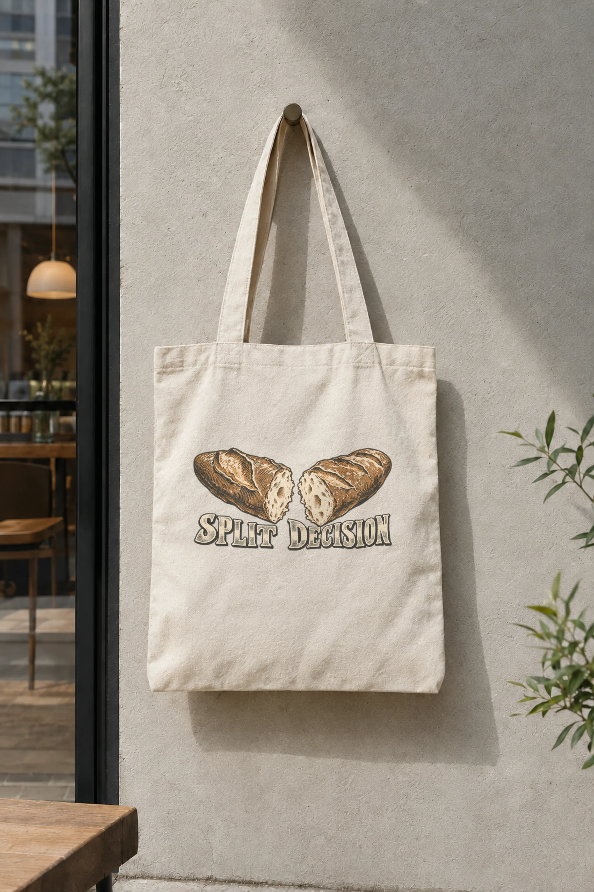 "Split Decision" Classic Cotton Tote Bag