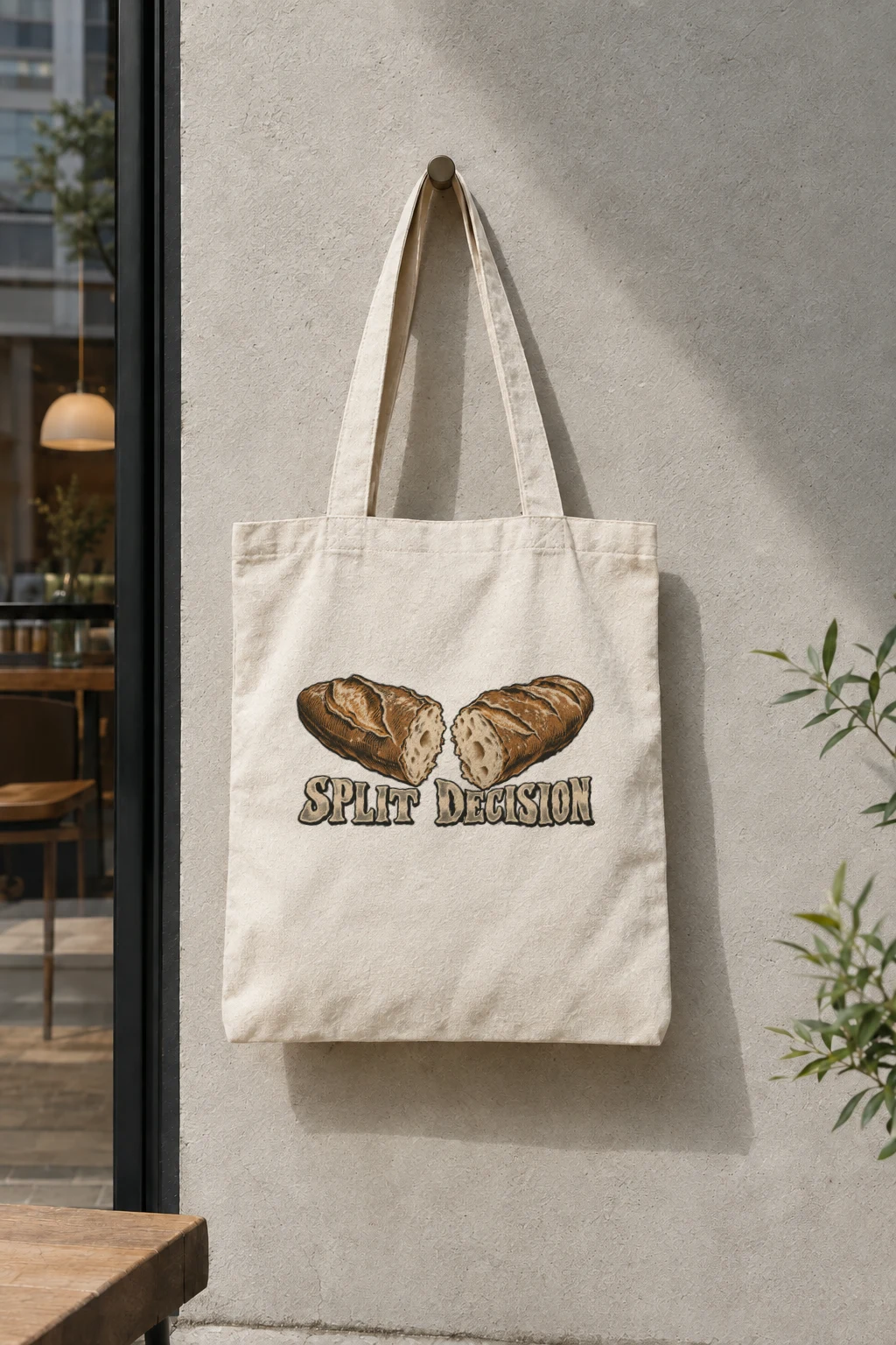"Split Decision" Classic Cotton Tote Bag
