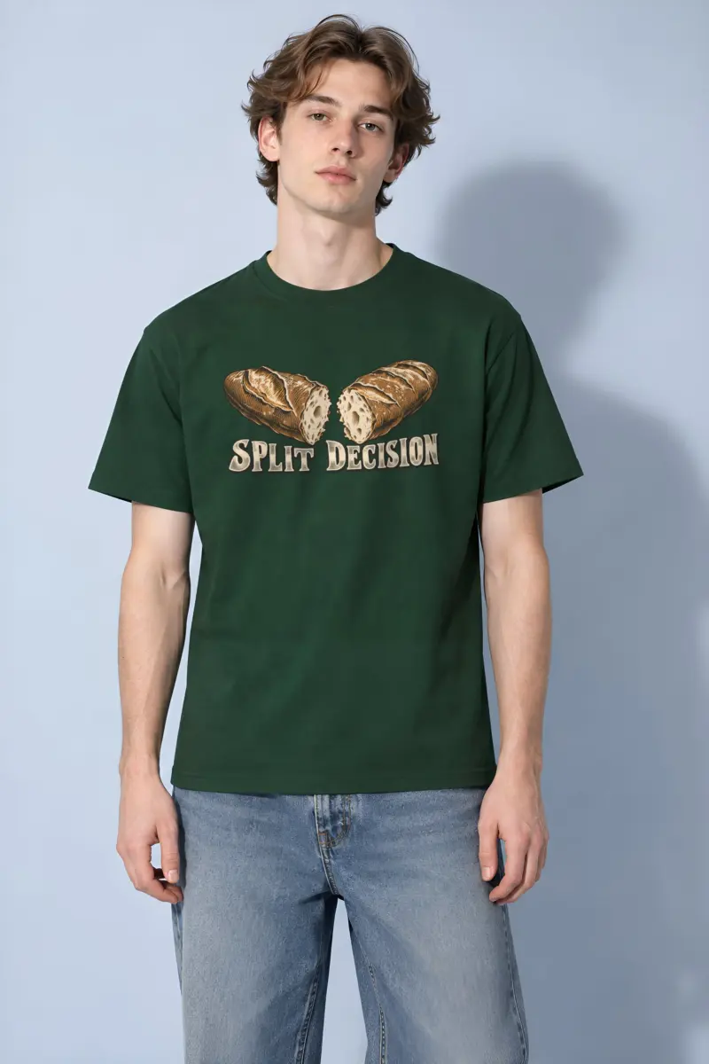 "Split Decision" Heavyweight Unisex Crewneck T-shirt