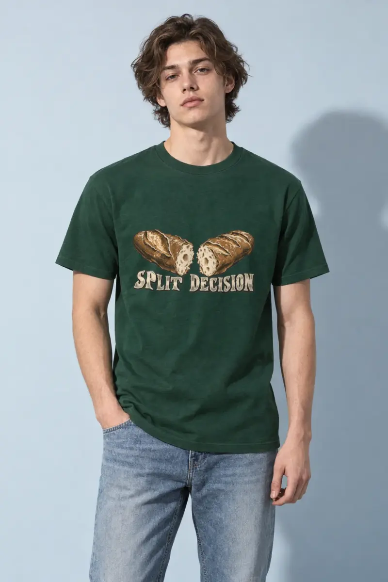 "Split Decision" Heavyweight Unisex Crewneck T-shirt