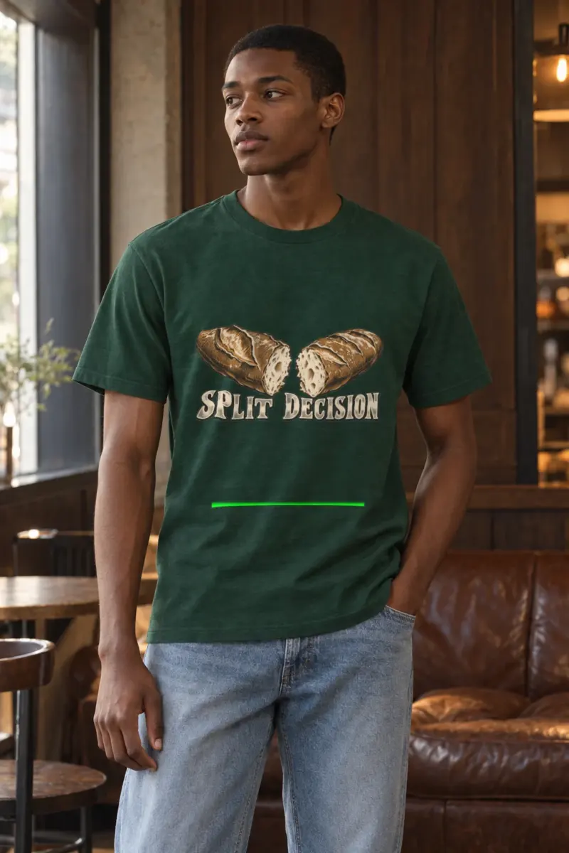 "Split Decision" Heavyweight Unisex Crewneck T-shirt | Gildan 5000