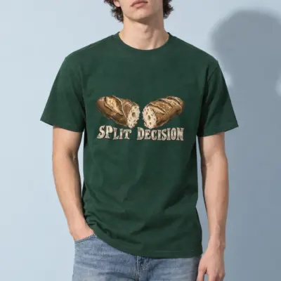 "Split Decision" Heavyweight Unisex Crewneck T-shirt | Gildan 5000