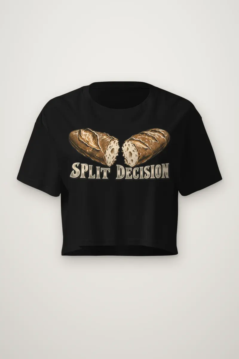 "Split Decision" Women's Crop Tee