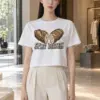 "Split Decision" Women's Crop Tee | Bella + Canvas 8882