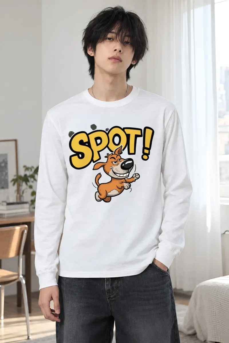 "Spot Dog Run" Unisex Longsleeve T-shirt