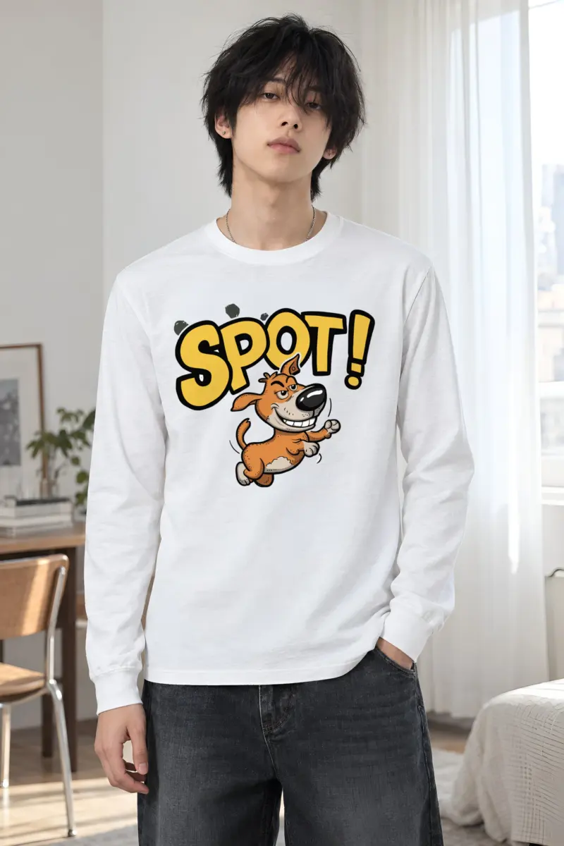 "Spot Dog Run" Unisex Longsleeve T-shirt