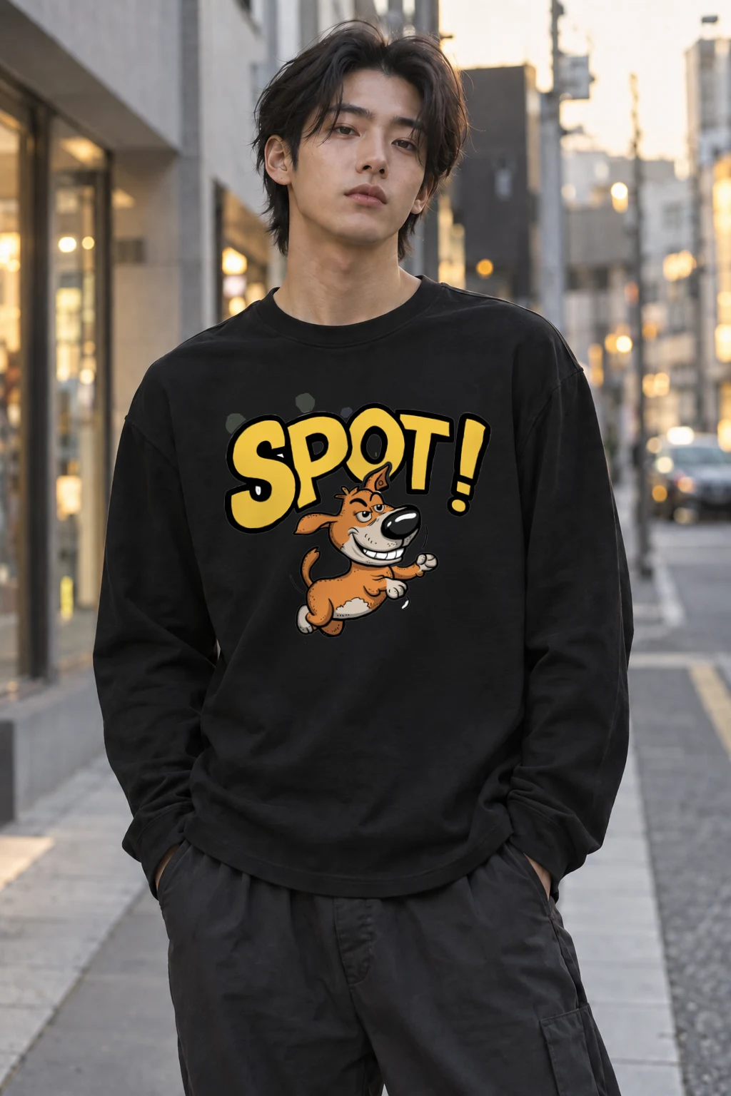 "Spot Dog Run" Unisex Longsleeve T-shirt | Gildan 2400