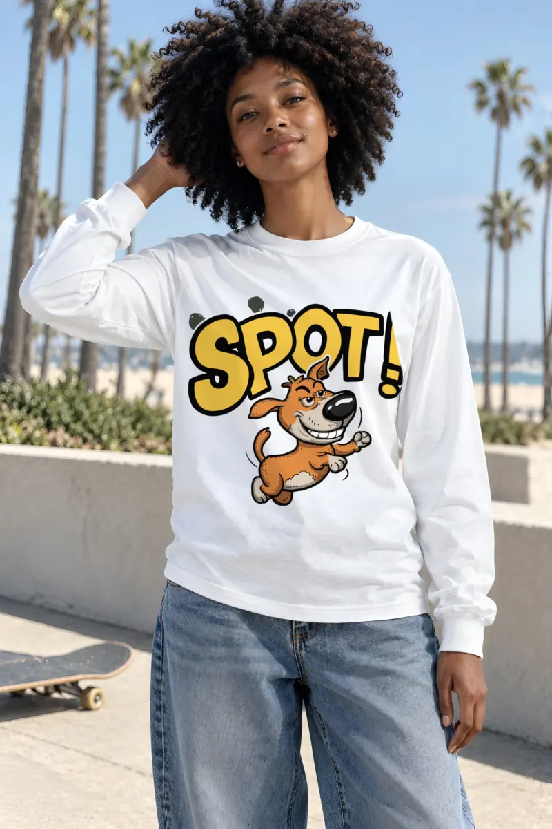 "Spot Dog Run" Unisex Longsleeve T-shirt