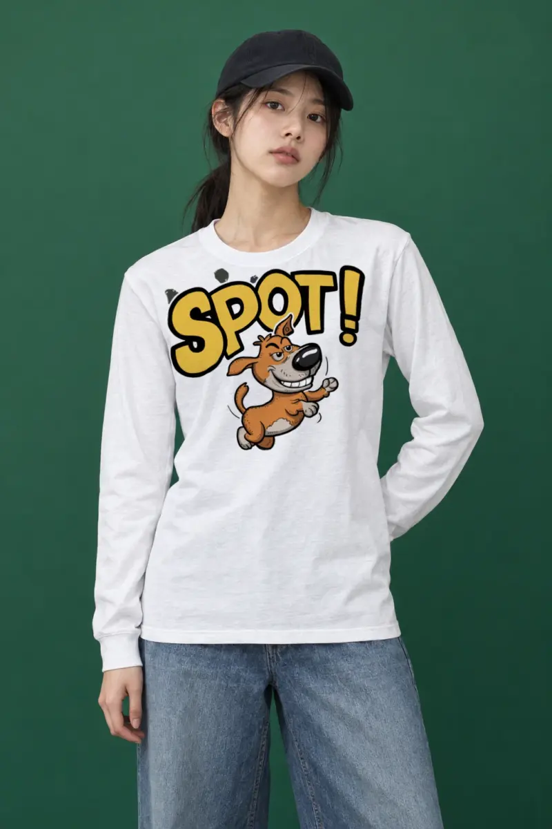 "Spot Dog Run" Unisex Longsleeve T-shirt