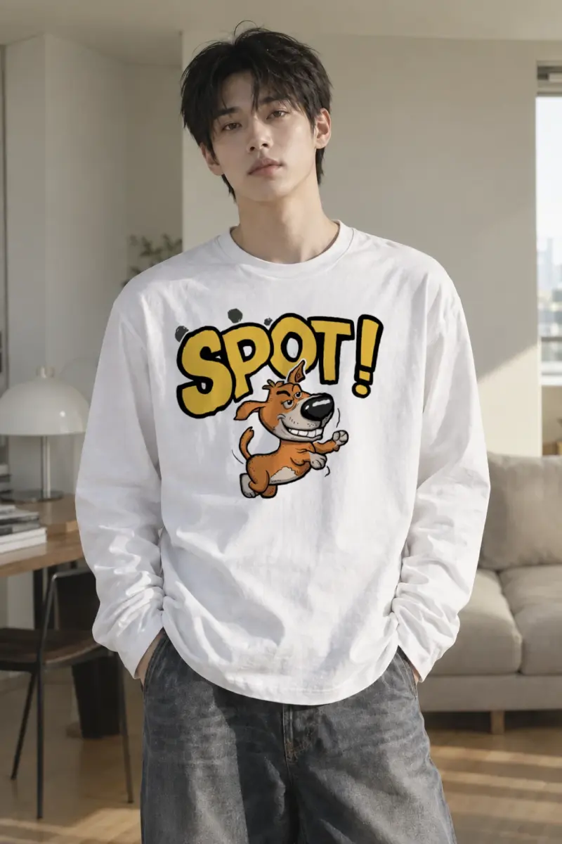 "Spot Dog Run" Unisex Longsleeve T-shirt