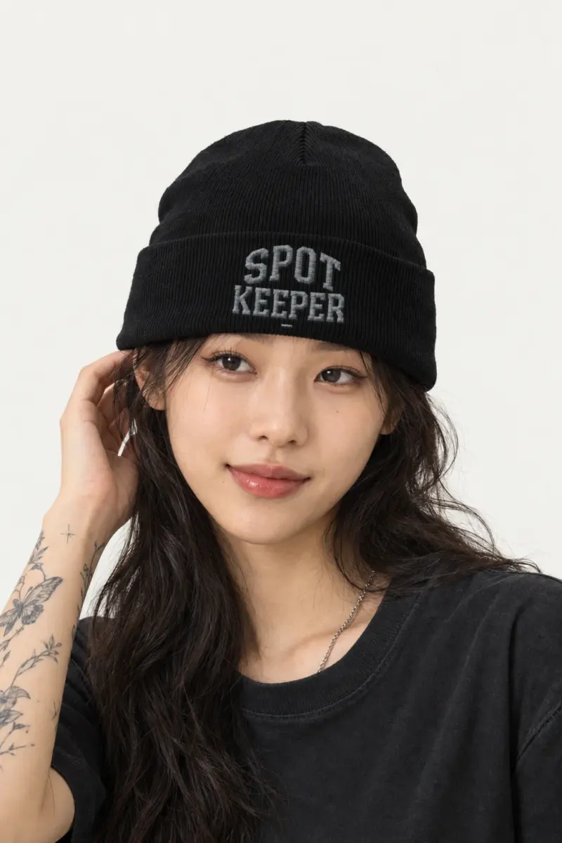 "Spot Keeper" Cuffed Beanie · Embroidered