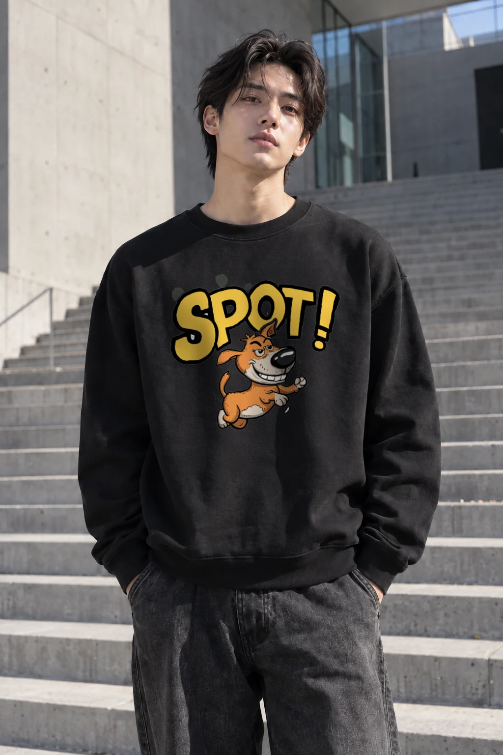 "Spot Run" Heavy Blend Unisex Crewneck Sweatshirt | Gildan 18000