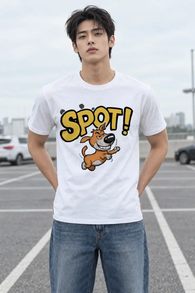 "Spot Runner" Heavyweight Unisex Crewneck T-shirt