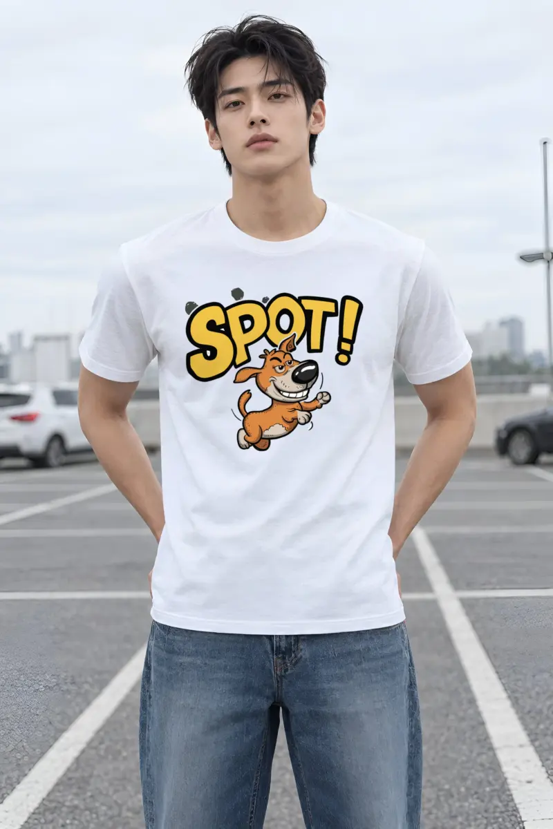 "Spot Runner" Heavyweight Unisex Crewneck T-shirt