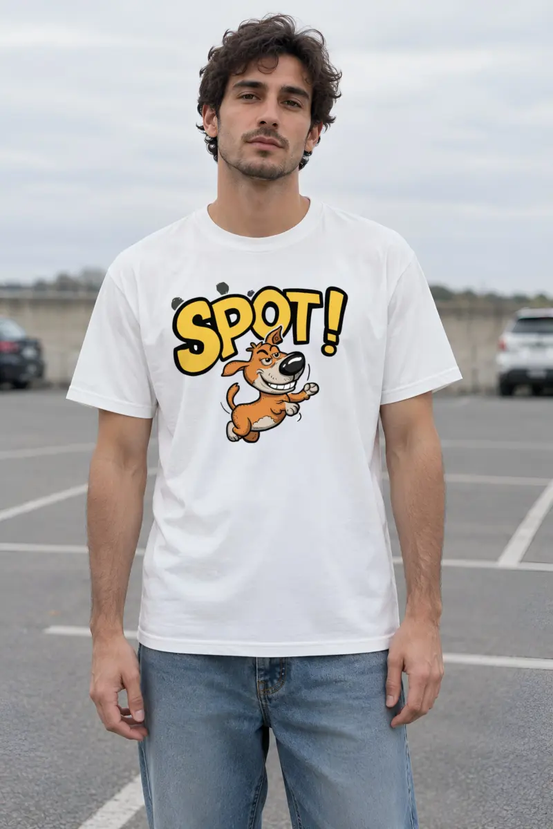 "Spot Runner" Heavyweight Unisex Crewneck T-shirt