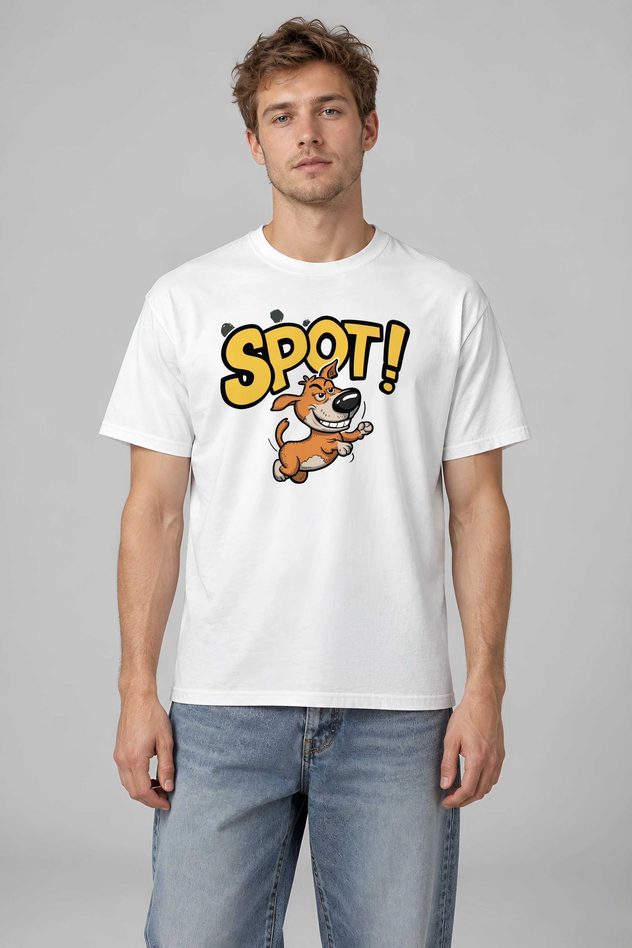 "Spot Runner" Heavyweight Unisex Crewneck T-shirt