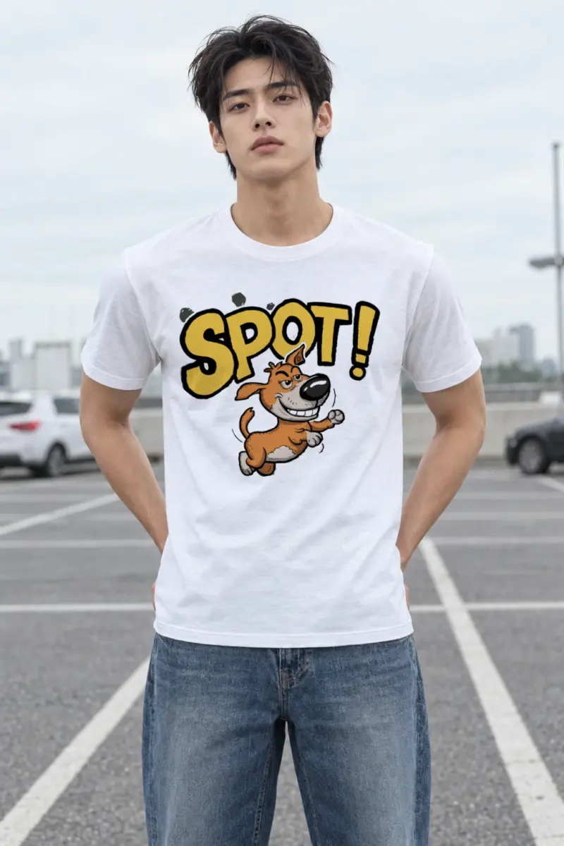 "Spot Runner" Heavyweight Unisex Crewneck T-shirt