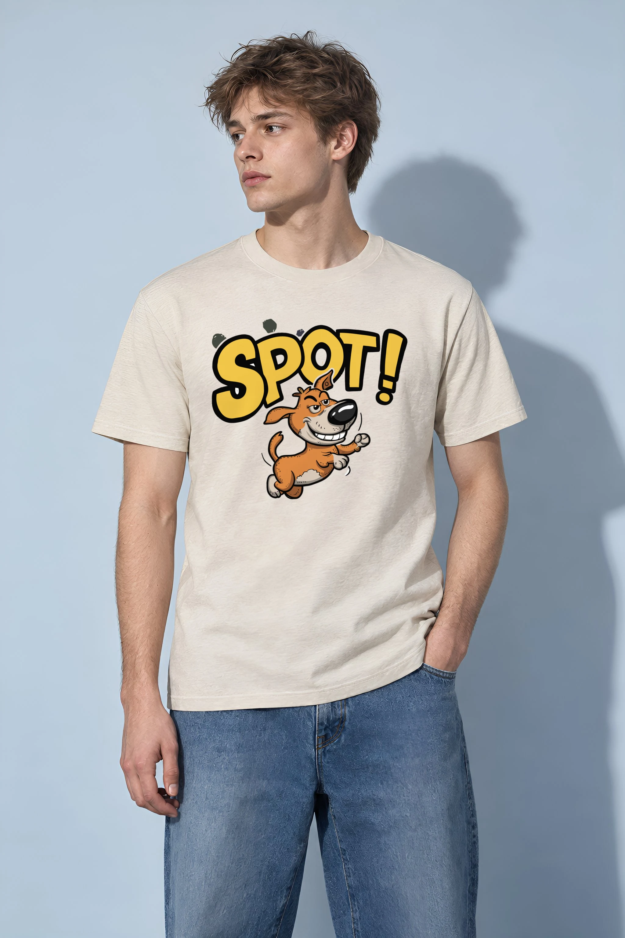 "Spot Runner" Heavyweight Unisex Crewneck T-shirt