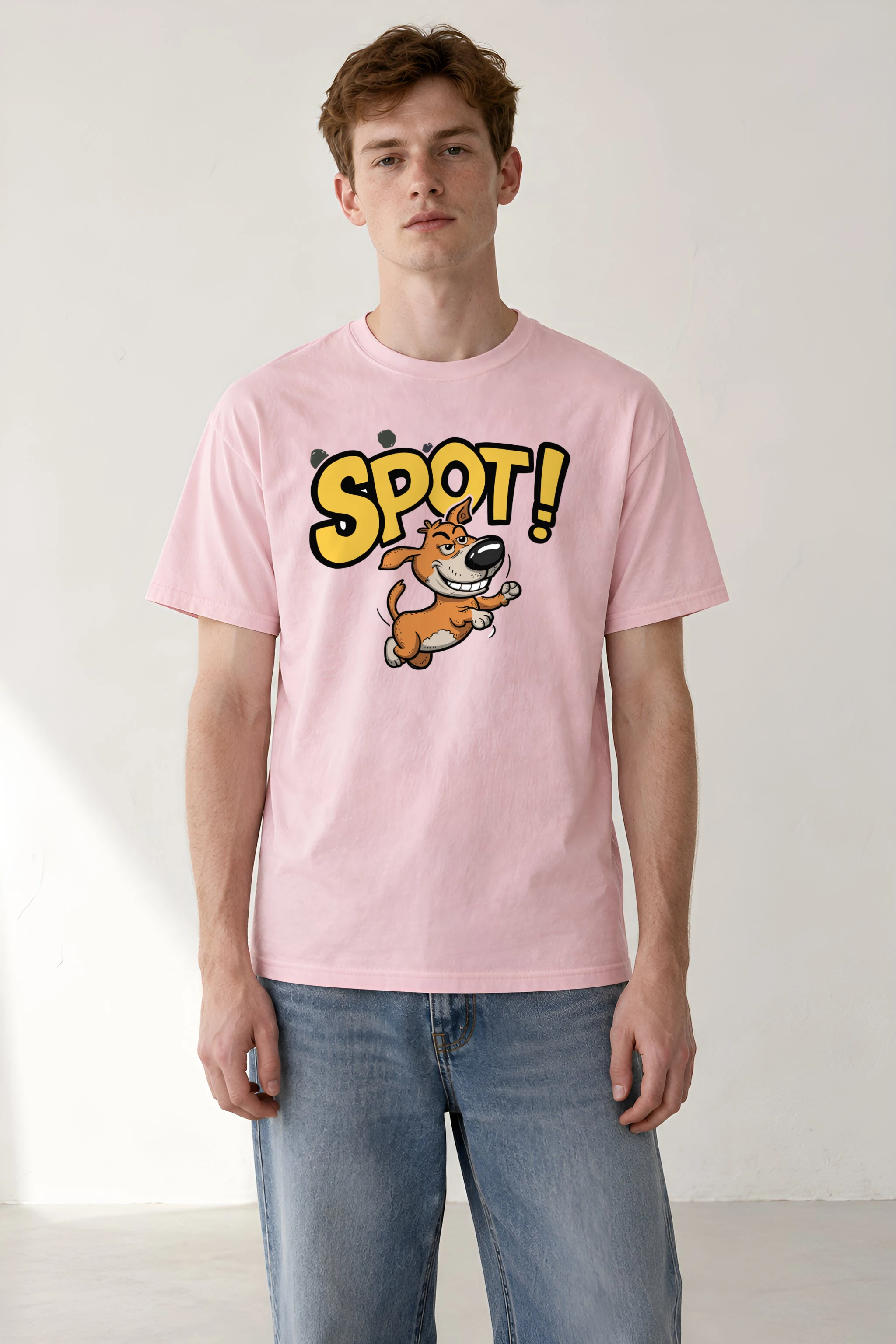 "Spot Runner" Heavyweight Unisex Crewneck T-shirt
