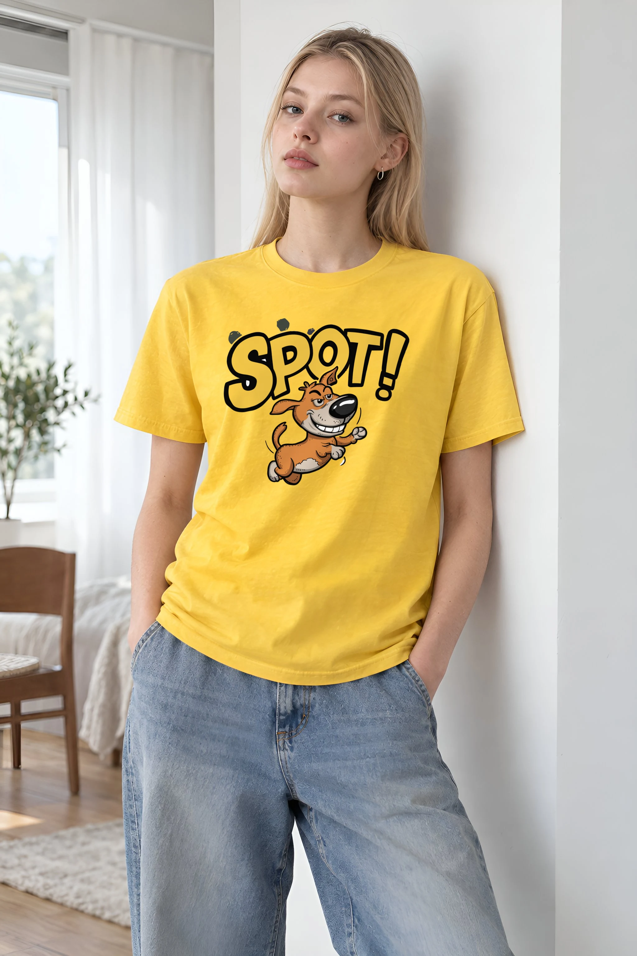 "Spot Runner" Heavyweight Unisex Crewneck T-shirt