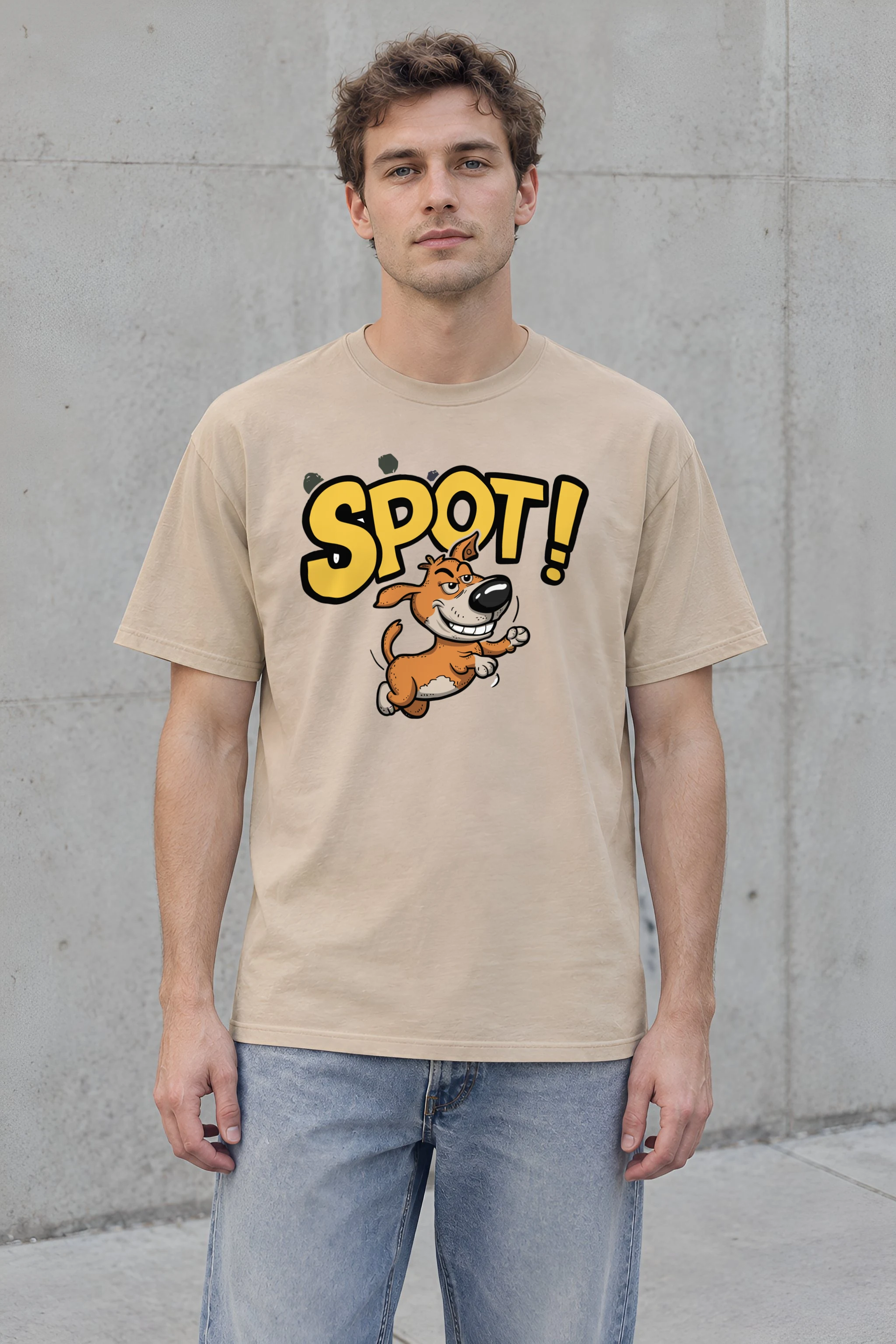 "Spot Runner" Heavyweight Unisex Crewneck T-shirt