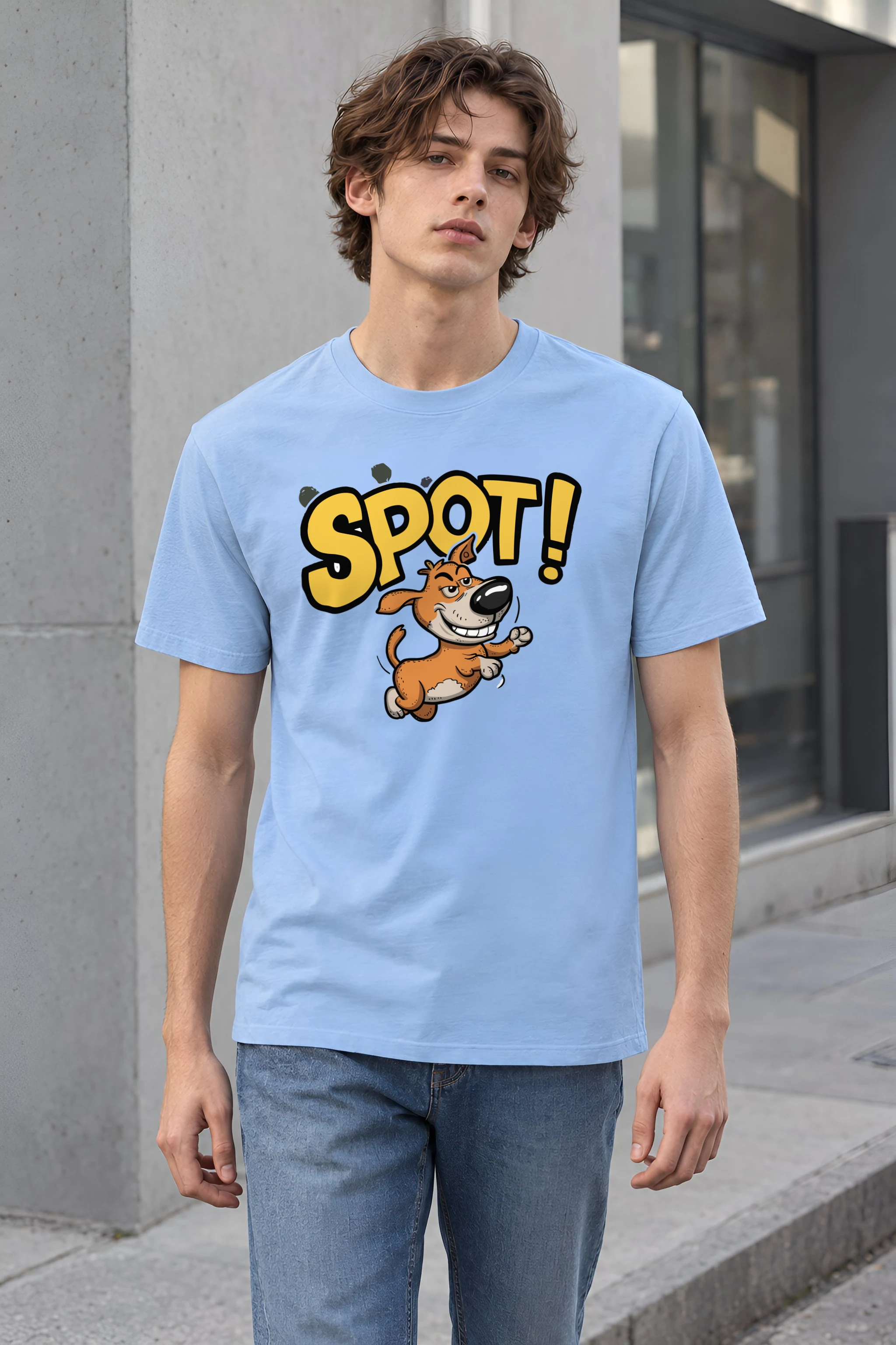 "Spot Runner" Heavyweight Unisex Crewneck T-shirt