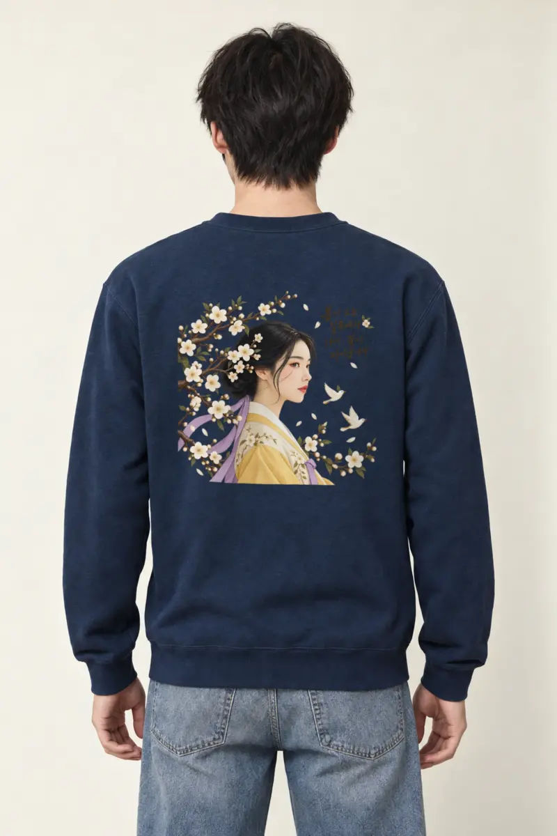 "Spring Bloom Path" Heavy Blend Unisex Crewneck Sweatshirt