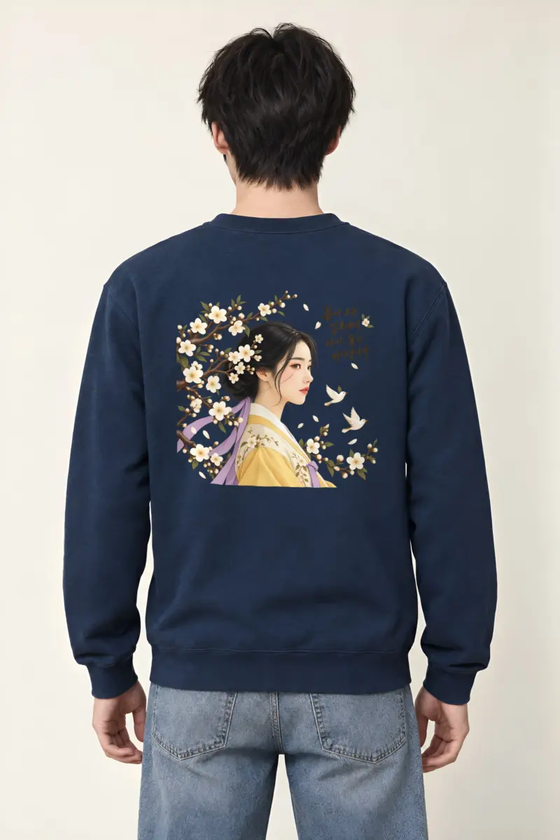 "Spring Bloom Path" Heavy Blend Unisex Crewneck Sweatshirt