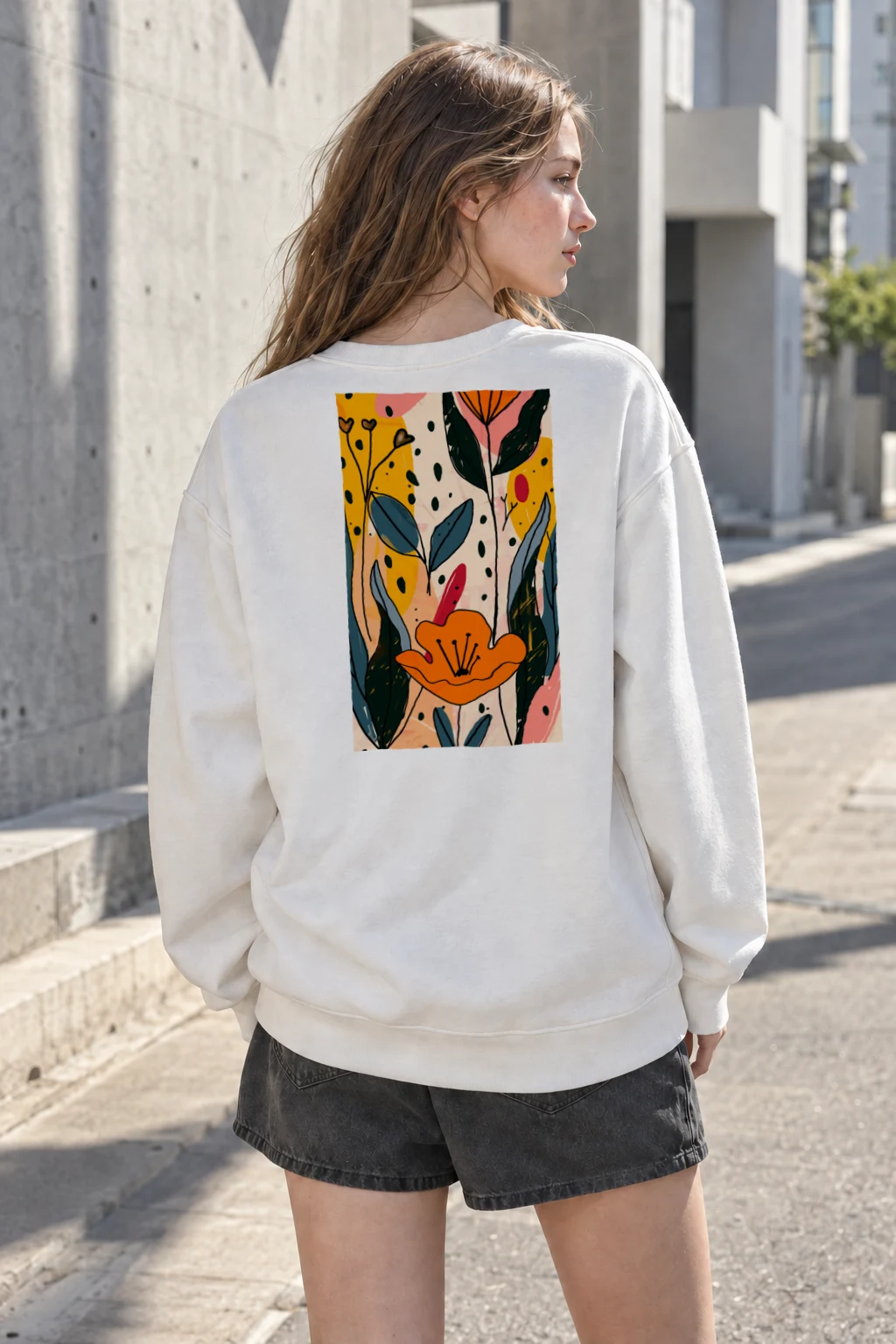 "Spring Botanical" Heavy Blend Unisex Crewneck Sweatshirt | Gildan 18000