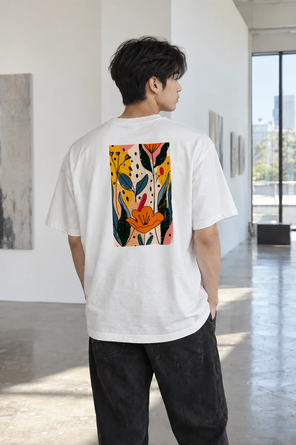 "Spring Foliage" Heavyweight Unisex Crewneck T-shirt | Gildan 5000