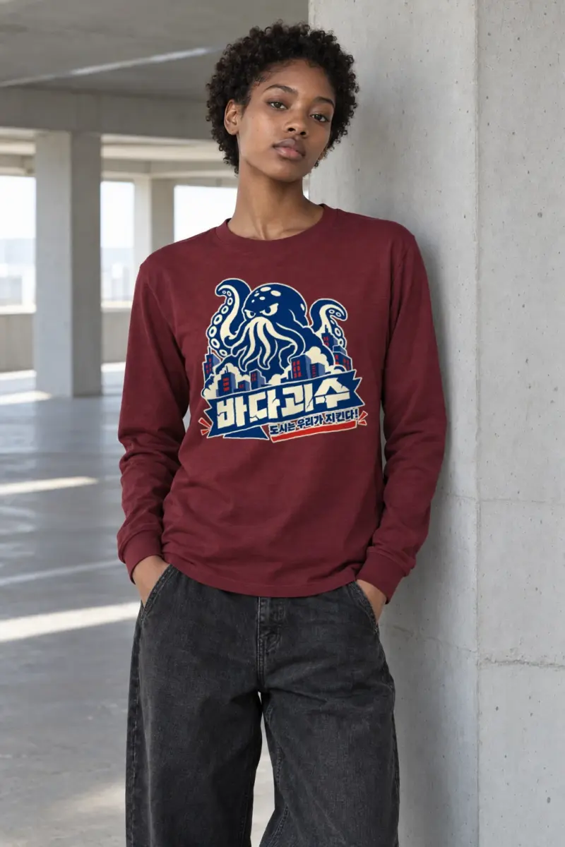 "Squid City Guardian" Unisex Longsleeve T-shirt | Gildan 2400