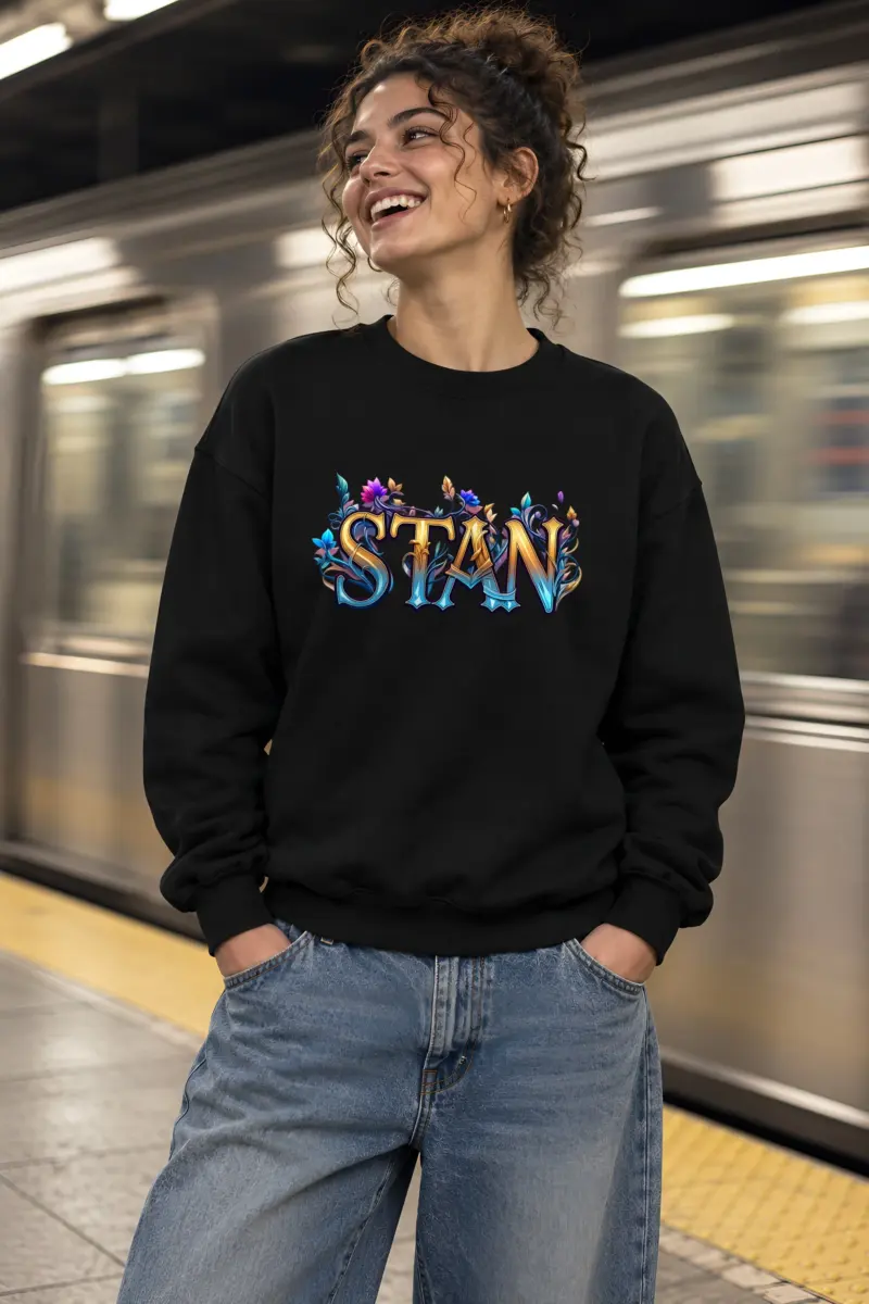 "Stan Floral Script" Heavy Blend Unisex Crewneck Sweatshirt